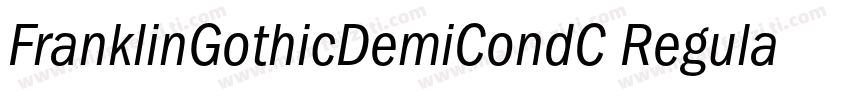 FranklinGothicDemiCondC Regular字体转换